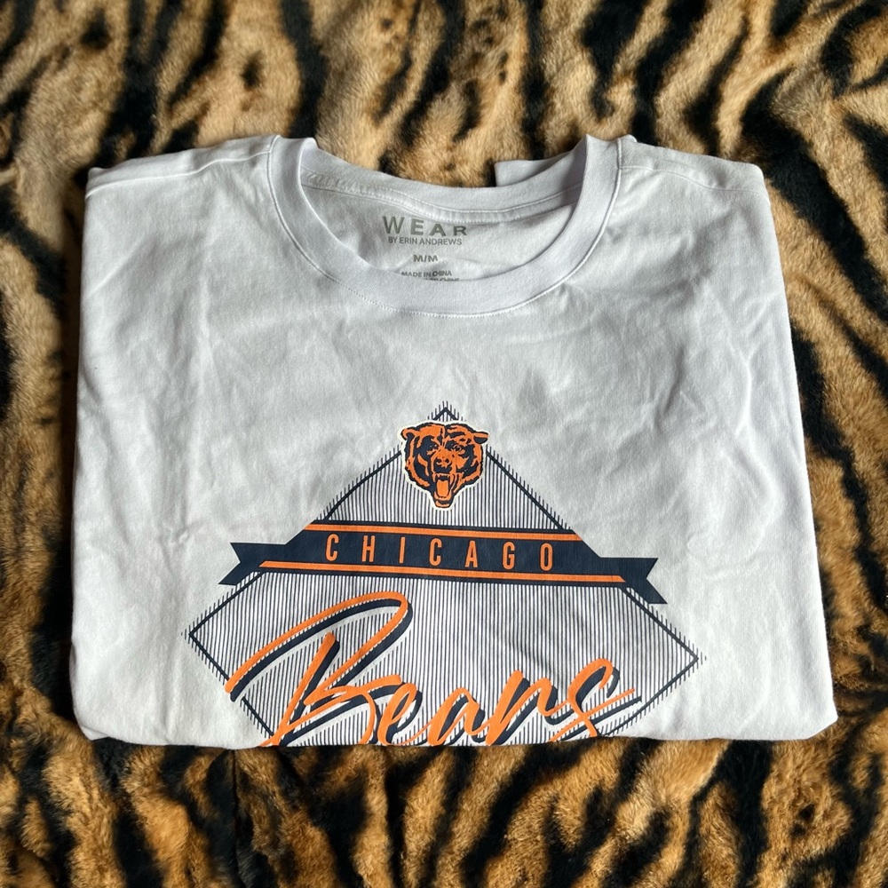 Chicago Bears White and Orange Crop Top